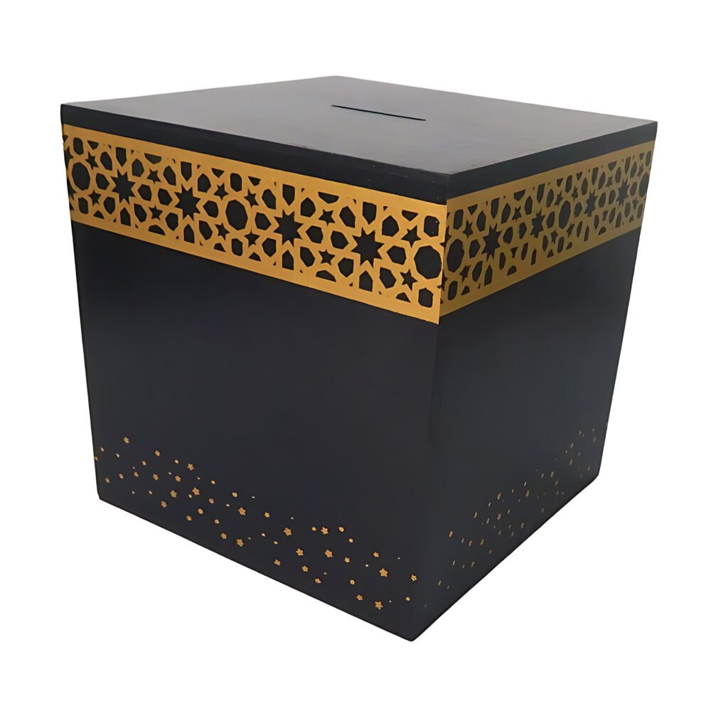 Wooden Kaaba Money Box _ Money Box _ Kaaba Decor _ Islamic Decor _ Islamic Gifts _ Eid Decor _ Eid Gifts _ Hajj Gift _ Umrah Gift _ Ramadan