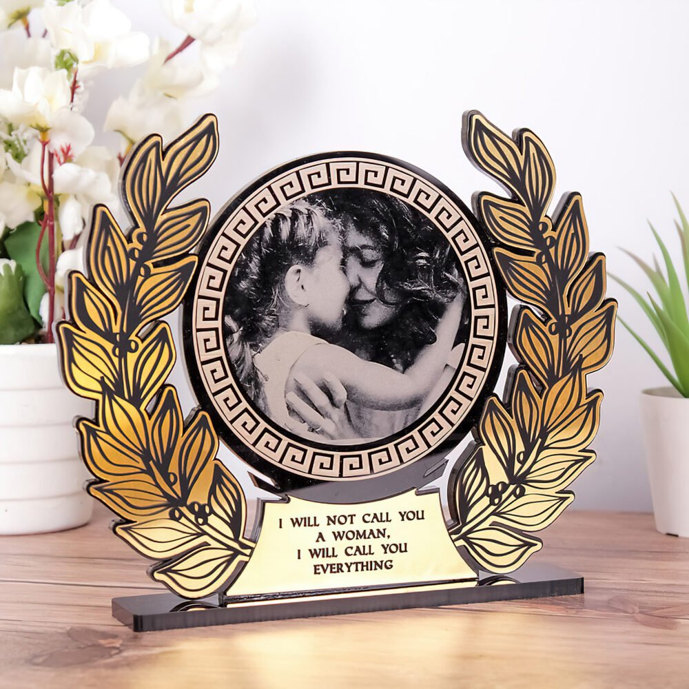 Black Acrylic Laser Engraved Portrait