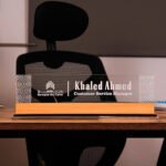 Transparent Acrylic Wood Desk-Tag