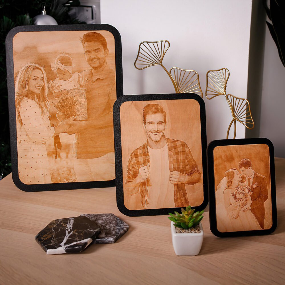 Portrait Laser Engraved Wood