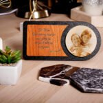Circular Portrait Laser Engraved Wood