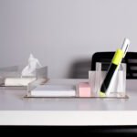 Transparent Acrylic With Golden Edges Organizer