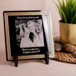 Black Acrylic Laser Engraved Portrait