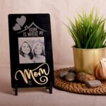Mom Rectangle Black Acrylic Photo Engraving