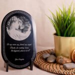 Oval Black Acrylic Photo Engraving
