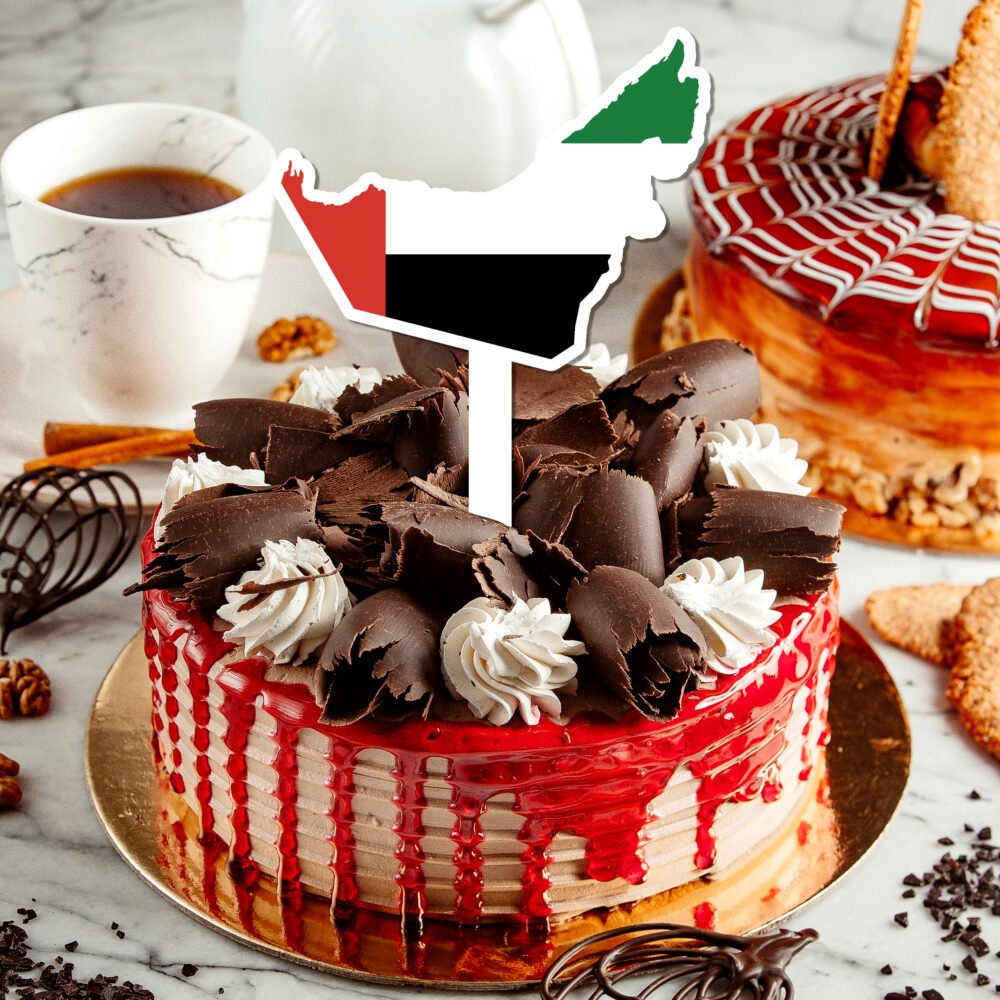 Vibrant National Day Cake Toppers