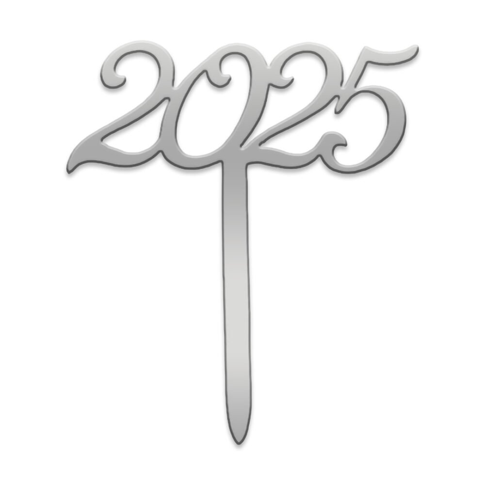 Happy New Year 2025 cake topper