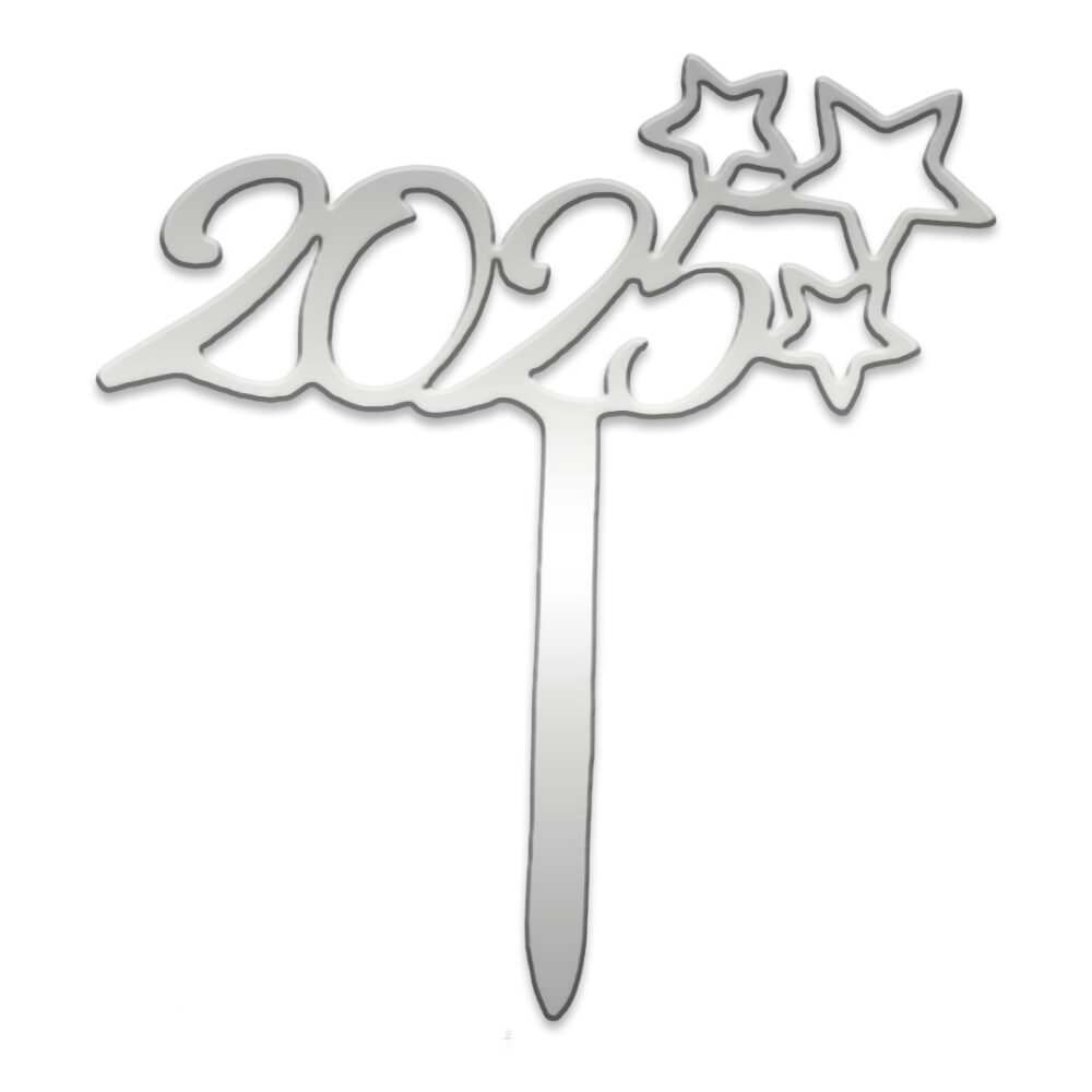 Happy New Year 2025 cake topper