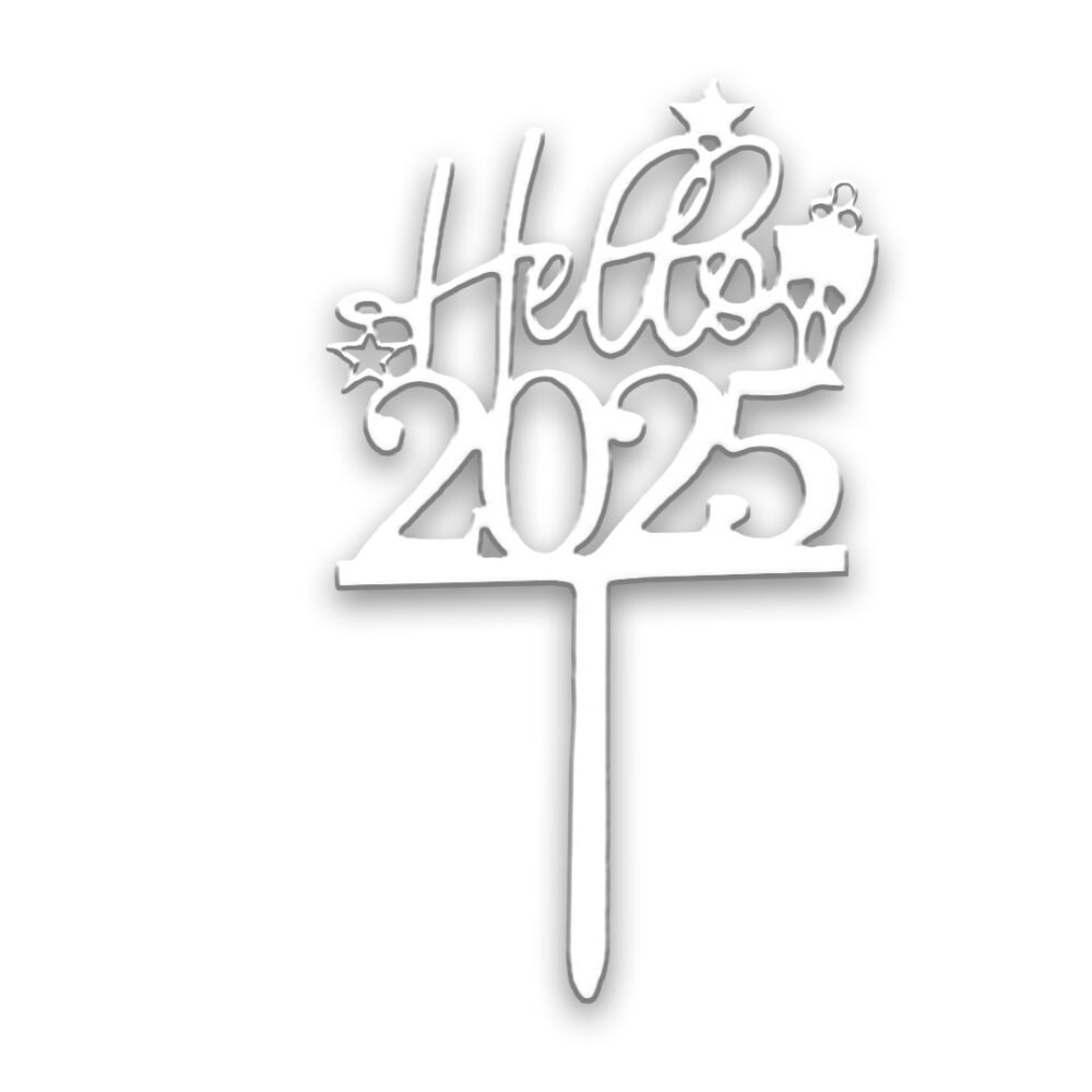 Hello 2025 cake topper