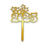 Happy New Year 2025 cake topper