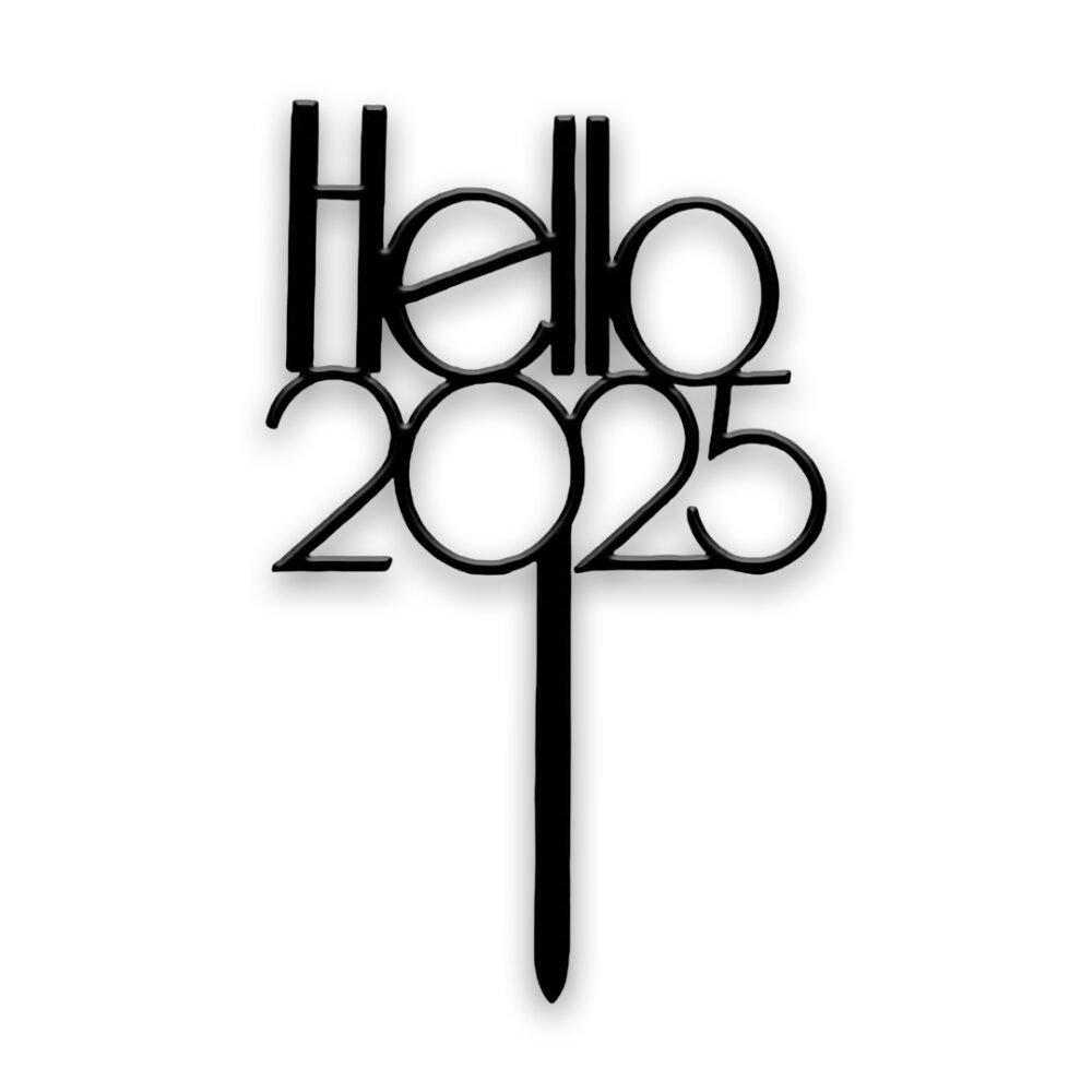 Hello 2025 cake topper