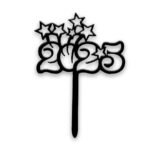 Happy New Year 2025 cake topper