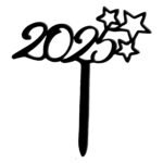 Happy New Year 2025 cake topper