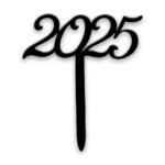 Happy New Year 2025 cake topper
