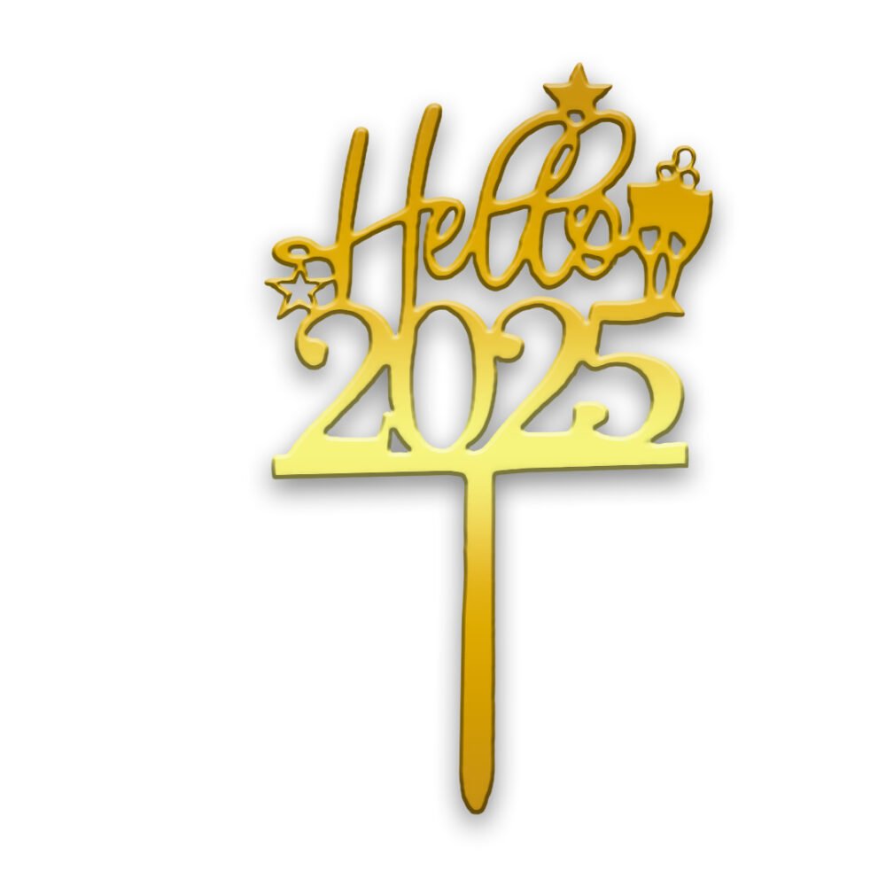 Hello 2025 cake topper