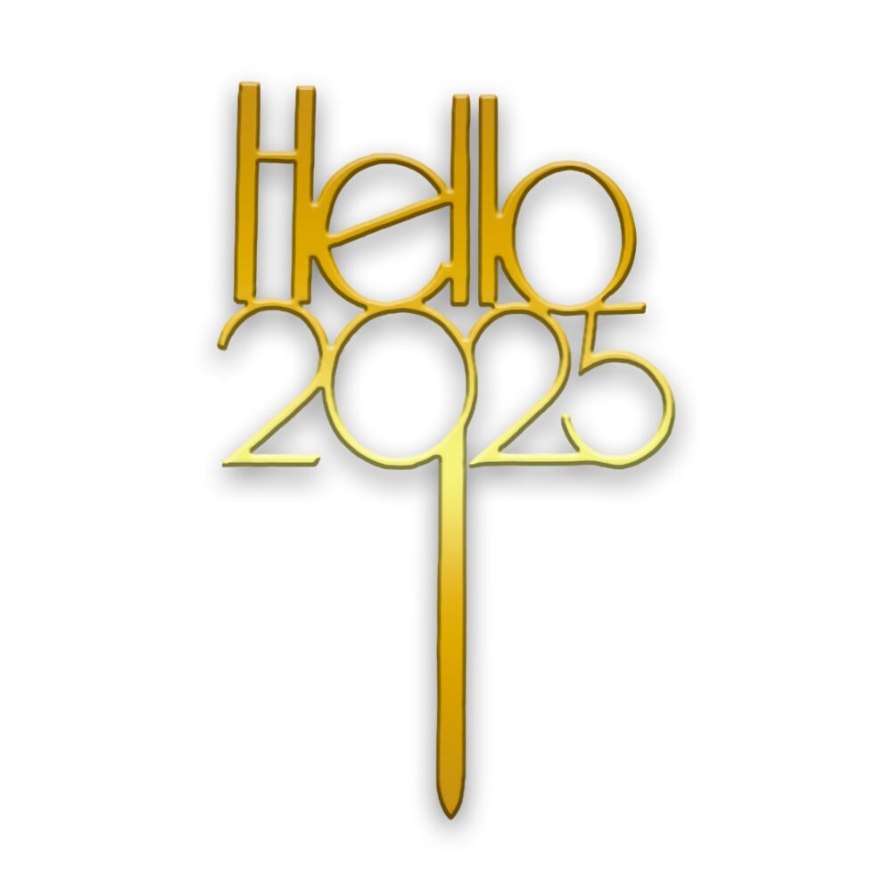 Hello 2025 cake topper