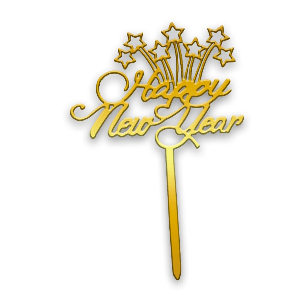 Happy New Year cake topper