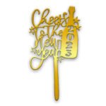 Happy New Year 2025 cake topper