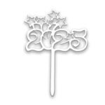 Happy New Year 2025 cake topper
