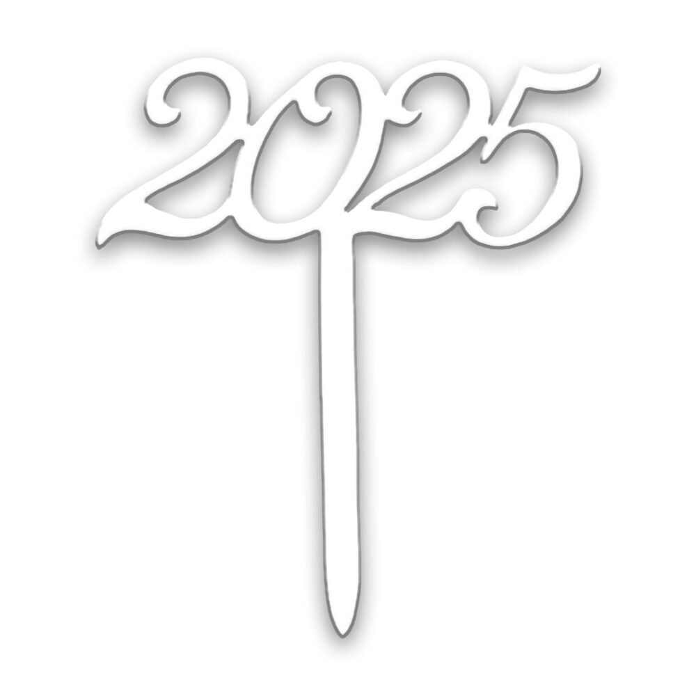 Happy New Year 2025 cake topper