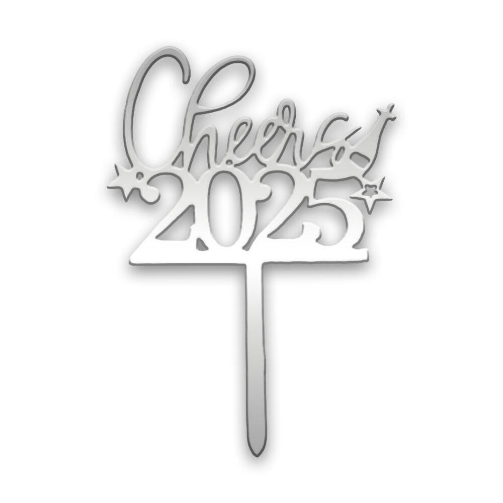 Happy New Year 2025 cake topper