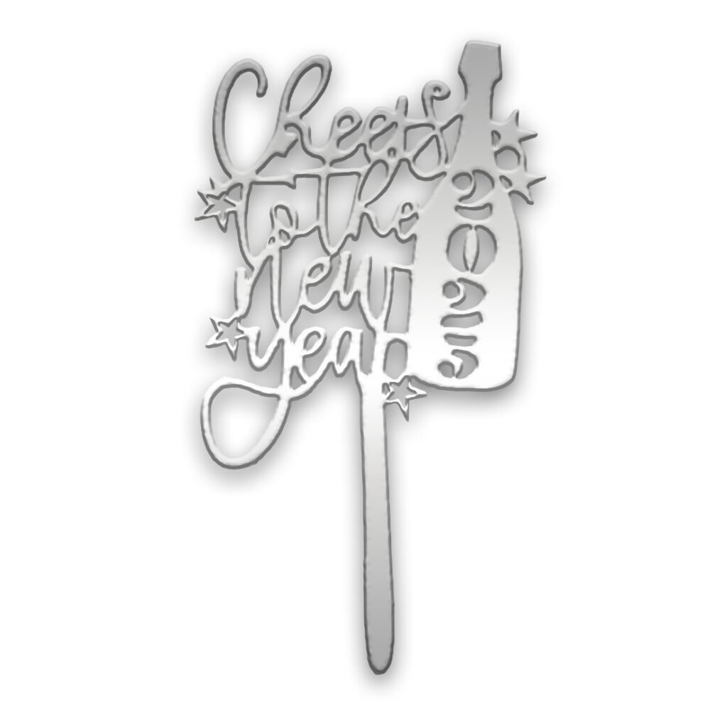 Happy New Year 2025 cake topper