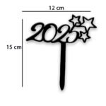 Happy New Year 2025 cake topper
