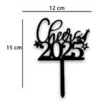 Happy New Year 2025 cake topper