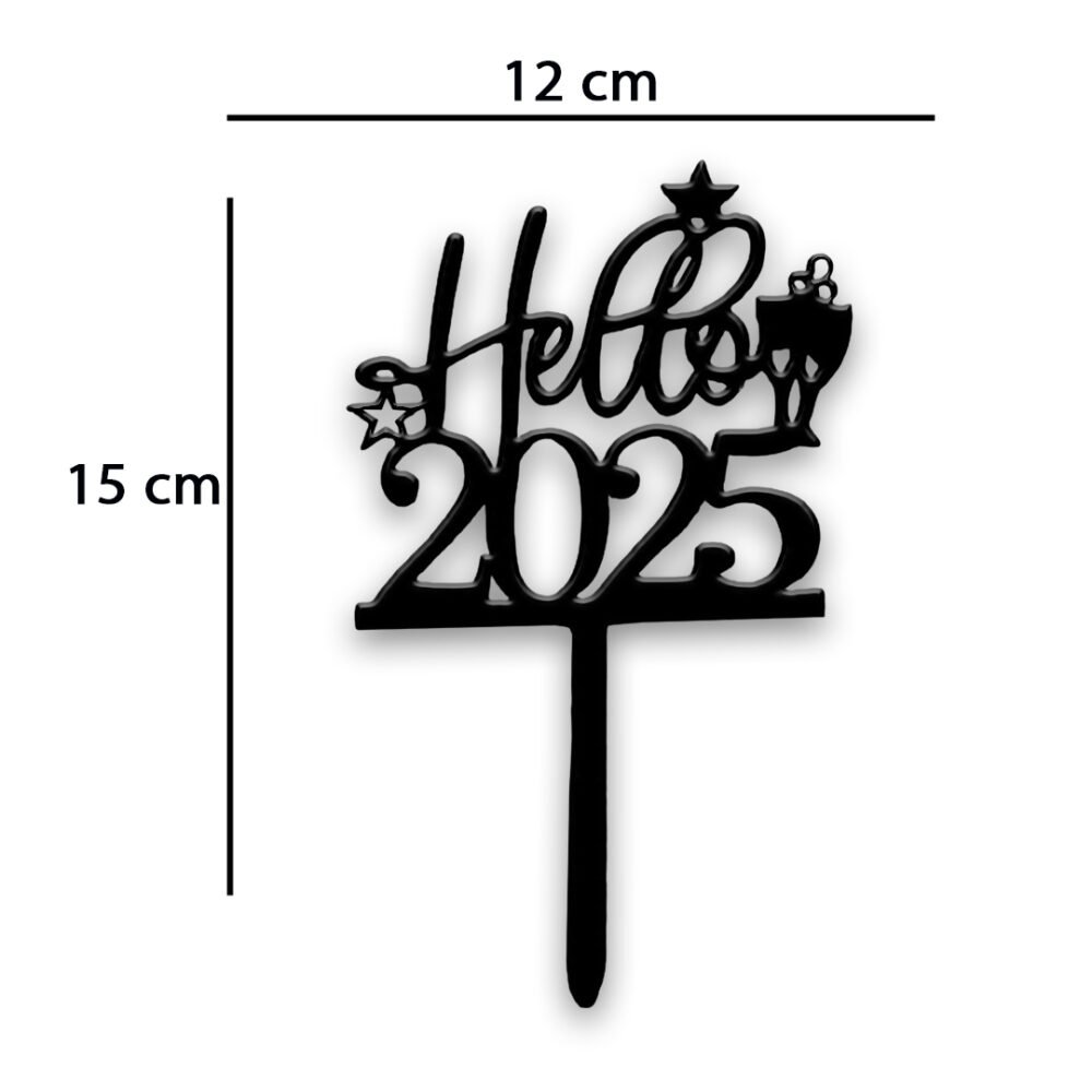 Hello 2025 cake topper