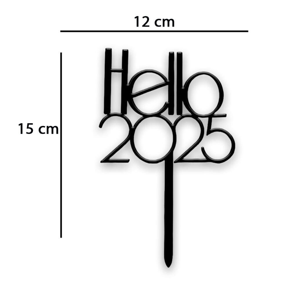 Hello 2025 cake topper