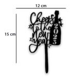 Happy New Year 2025 cake topper