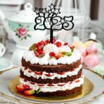 Happy New Year 2025 cake topper