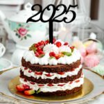 Happy New Year 2025 cake topper