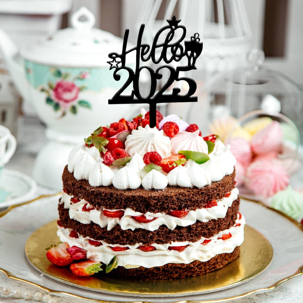 Hello 2025 cake topper