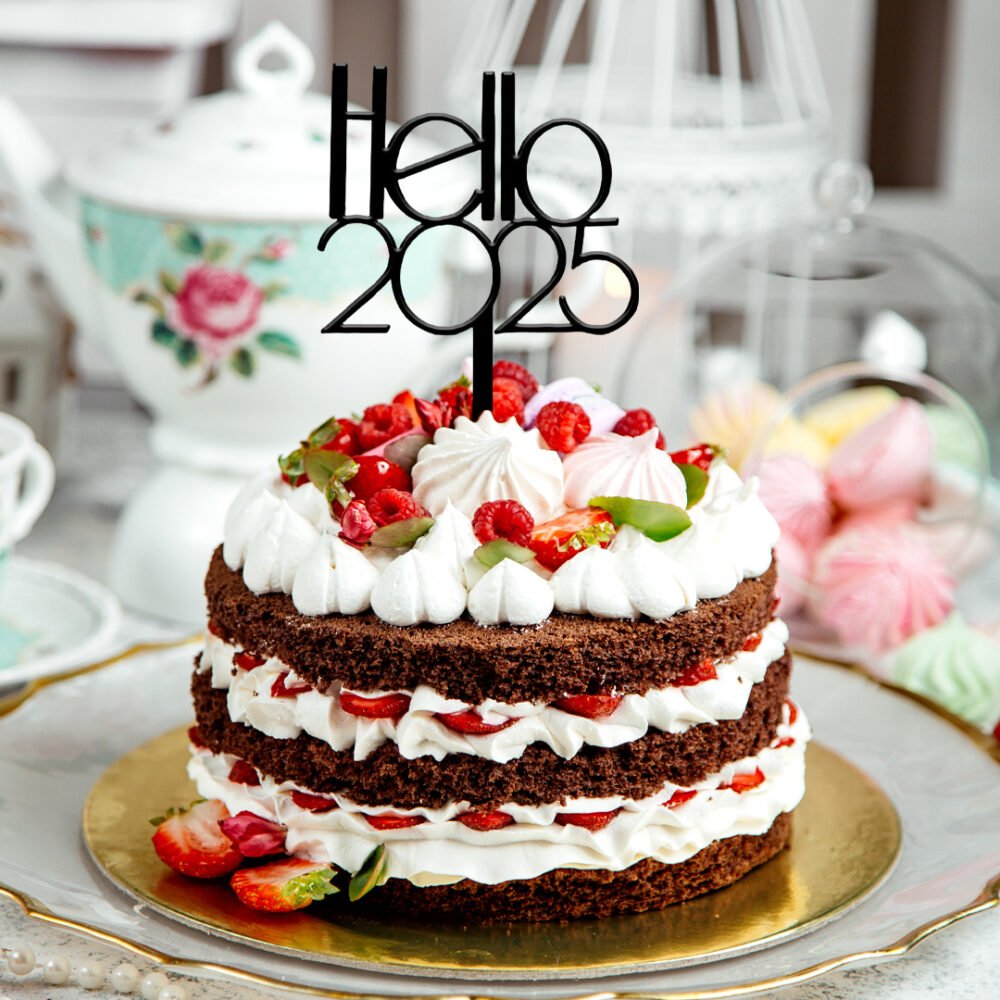Hello 2025 cake topper