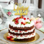 Happy New Year 2025 cake topper
