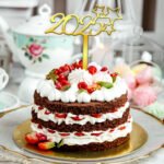 Happy New Year 2025 cake topper