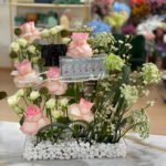 Acrylic Tray and Flowers + Money Box + Name