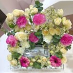 Flowers and Acrylic Tray + Money Box