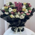 Foam Bouquet with Fresh Flowers Mix