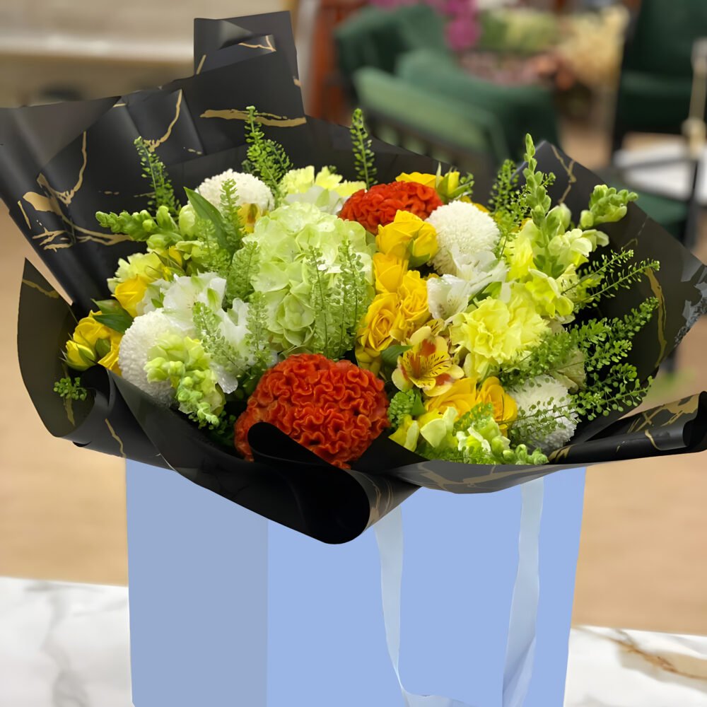 Foam Bouquet with Mix Flowers