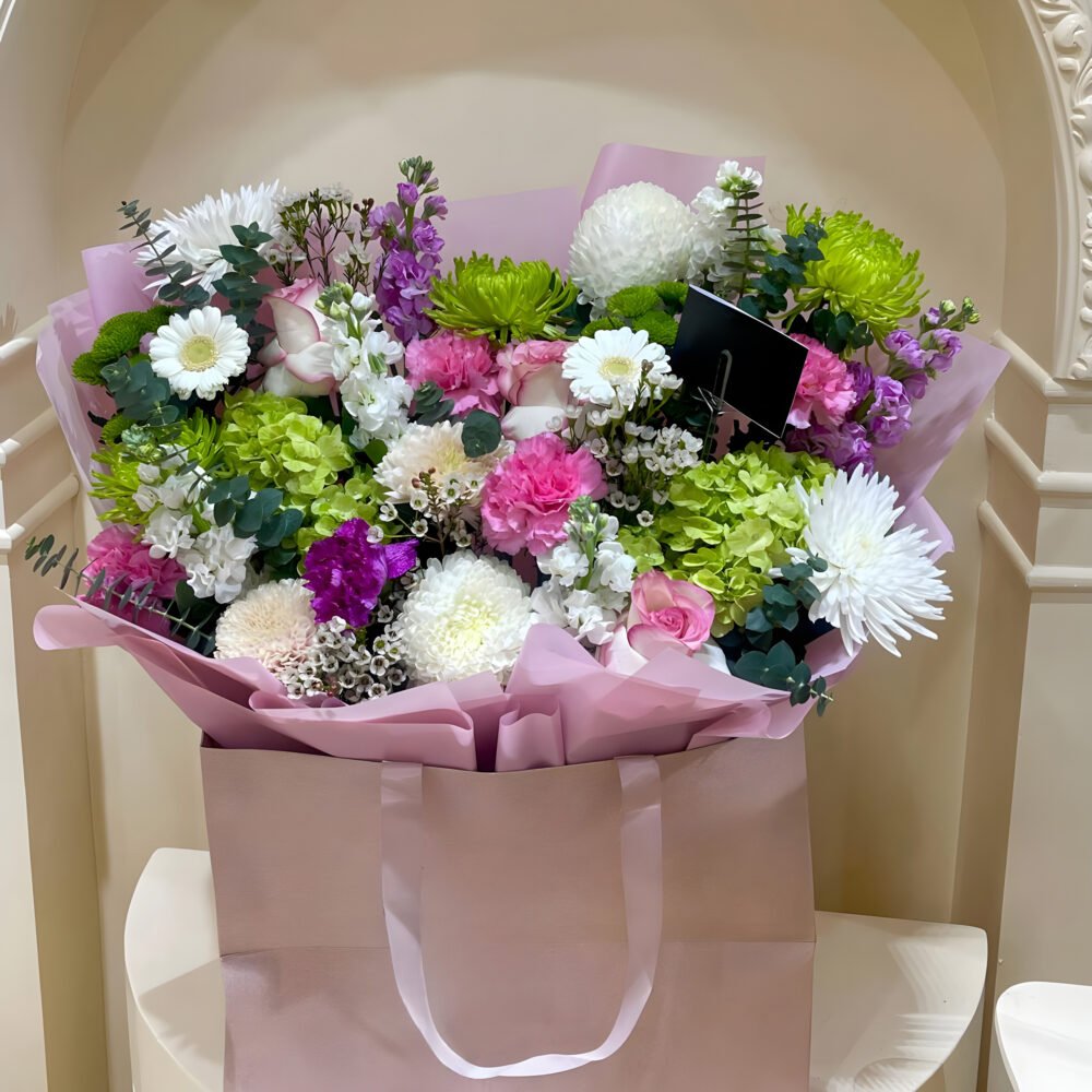 Foam Bouquet with Mix Flowers