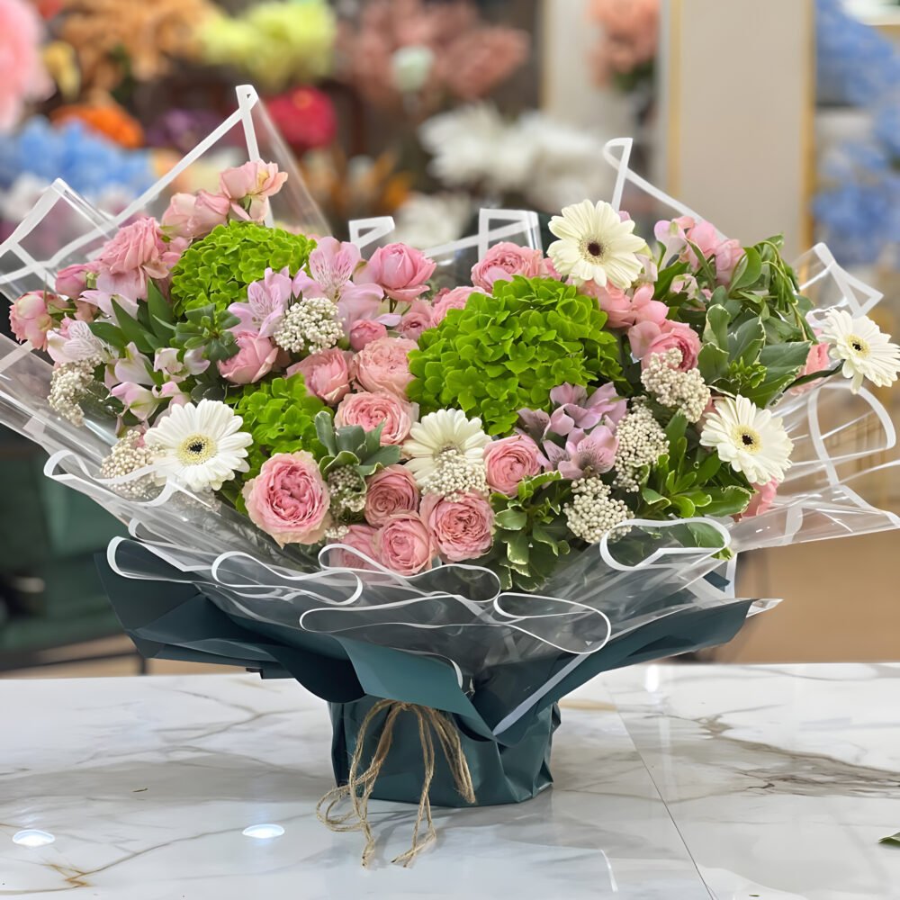 Foam Bouquet with Mix Flowers