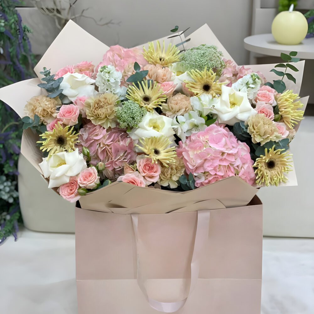 Foam Bouquet with Mix Flowers