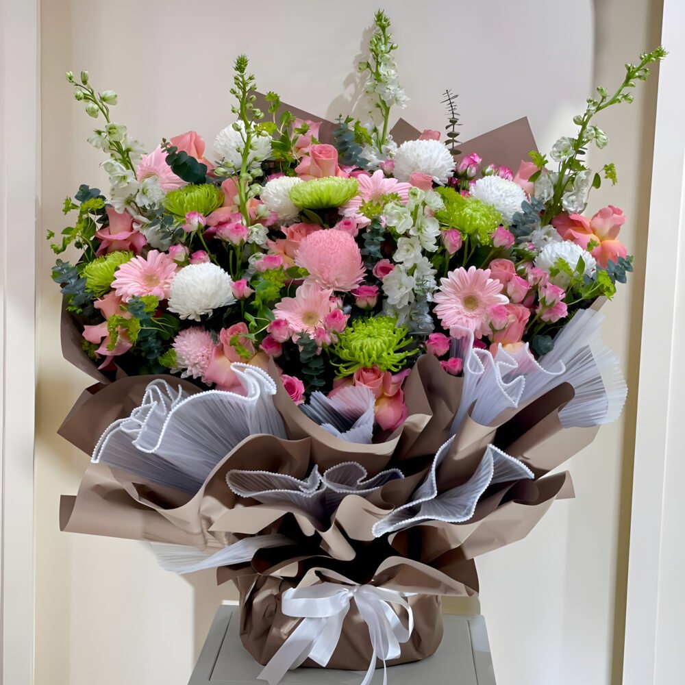 Foam Bouquet with Mix Flowers