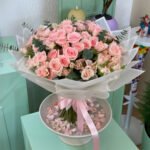 Hand Bouquet with Pink Flowers