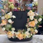 Leather Tray and Flowers