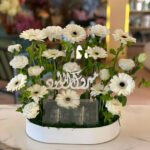 Leather Tray and Flowers + Money Box
