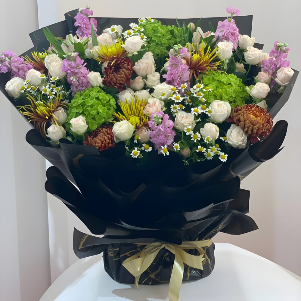 Mix Flowers Bouquet with Foam