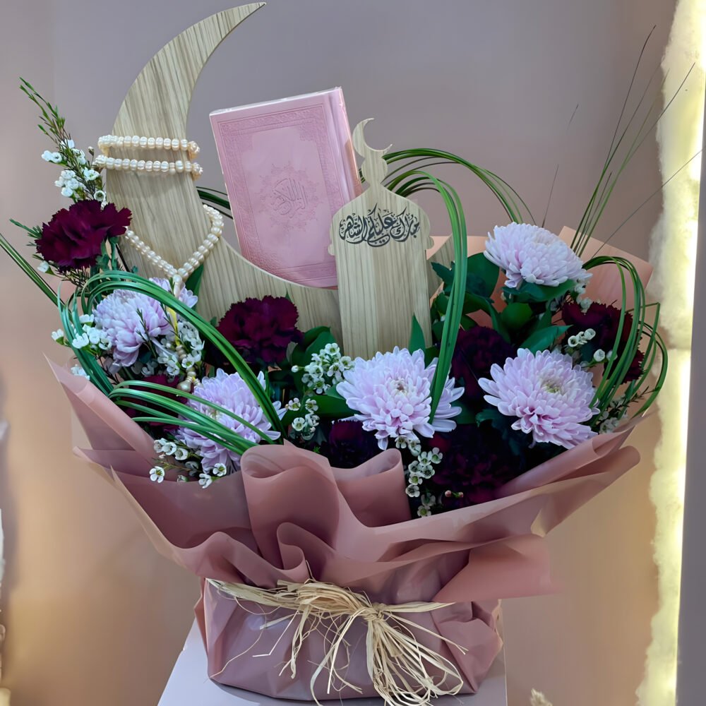 Mix Flowers Bouquet with Moon